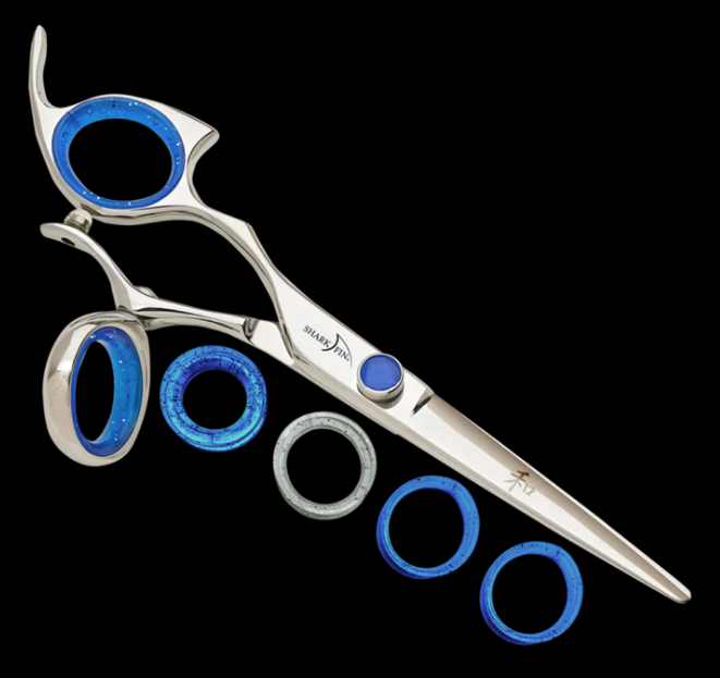Shark Fin Beauty Shear Left Hand Professional Plus Swivel Stainless 5.5 Inch Cutting Shear LPPSWSL55
